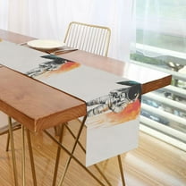 Yayeee Table Runner 70 inches Long Home Kitchen Dinning Party Decoration, White Astronaut
