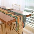 thumbnail image 1 of Yayeee Table Runner 70 inches Long for Home Kitchen Rectangle Dining Table Holiday Party Decoration, Abstract Wavy Landscape, 1 of 7