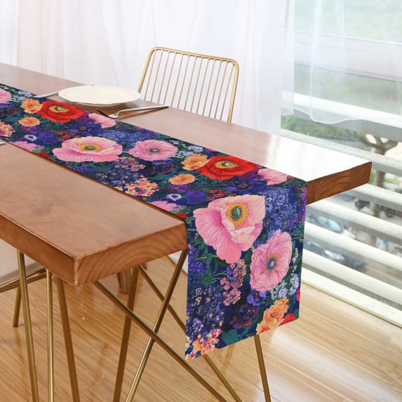 Yayeee Table Runner 70 inches Long for Home Kitchen Rectangle Dining Table Holiday Party Decoration, Beautiful Floral Pattern