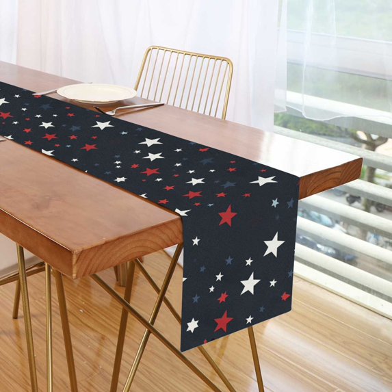Yayeee Table Runner 70 inches Long for Home Kitchen Rectangle Dining Table Holiday Party Decoration, Blue Stars Pattern