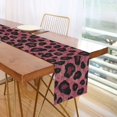 thumbnail image 1 of Yayeee Table Runner 70 inches Long for Home Kitchen Rectangle Dining Table Holiday Party Decoration, Deep Red Leopard Pattern, 1 of 7