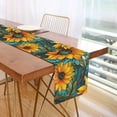 thumbnail image 1 of Yayeee Table Runner 70 inches Long for Home Kitchen Rectangle Dining Table Holiday Party Decoration, Stained Glass Sunflowers Pattern, 1 of 7