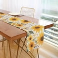 thumbnail image 1 of Yayeee Table Runner 90 inches Long Home Kitchen Dinning Party Decoration, Beige Sunflowers, 1 of 7