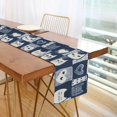 thumbnail image 1 of Yayeee Table Runner 90 inches Long Home Kitchen Dinning Party Decoration, Blue Cats and Hearts, 1 of 7