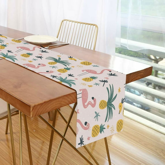 Yayeee Table Runner 90 inches Long Home Kitchen Dinning Party Decoration, Flamingo Pattern