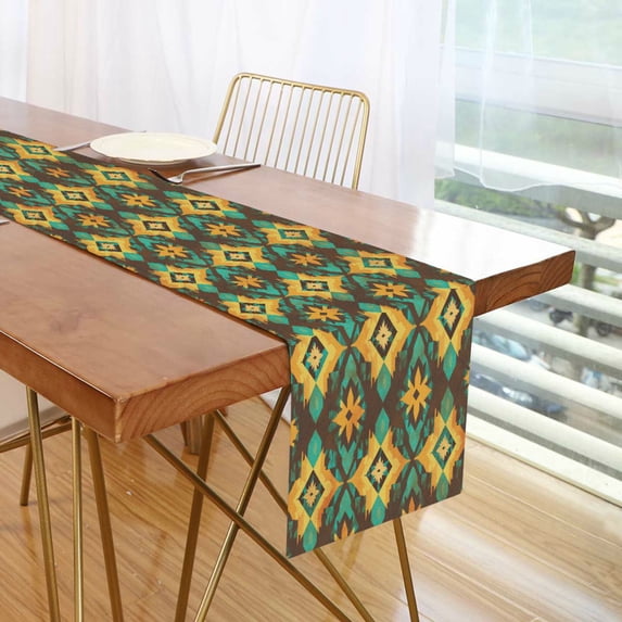 Yayeee Table Runner 90 inches Long Home Kitchen Dinning Party Decoration, Geometric Patterns