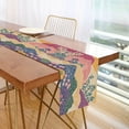 thumbnail image 1 of Yayeee Table Runner 90 inches Long Home Kitchen Dinning Party Decoration, Green Floral Wave, 1 of 7