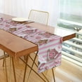 thumbnail image 1 of Yayeee Table Runner 90 inches Long Home Kitchen Dinning Party Decoration, Pink Gingerbread Houses, 1 of 7