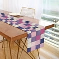 thumbnail image 1 of Yayeee Table Runner 90 inches Long Home Kitchen Dinning Party Decoration, Pink and Purple Plaid Pattern, 1 of 7