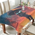 thumbnail image 1 of Yayeee Tablecloths for Rectangular Tables 54 x 54 inch Party Table Cover, Astronaut at Dawn, 1 of 6