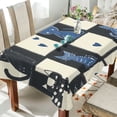 thumbnail image 1 of Yayeee Tablecloths for Rectangular Tables 54 x 72 inch Party Table Cover, Black and Blue Cat, 1 of 6