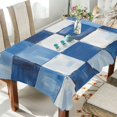 thumbnail image 1 of Yayeee Tablecloth for Rectangular Tables 54 x 54 inch Party Table Cover, Blue and Gray Plaid Pattern, 1 of 6