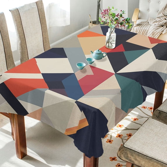 Yayeee Tablecloths for Rectangular Tables 60 x 120 inch Party Table Cover, Geometric Pattern