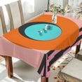 thumbnail image 1 of Yayeee Tablecloths for Rectangular Tables 60 x 60 inch Party Table Cover, Orange Circle, 1 of 6