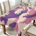 thumbnail image 1 of Yayeee Tablecloths for Rectangular Tables 60 x 108 inch Party Table Cover, Purple Wave Pattern, 1 of 6