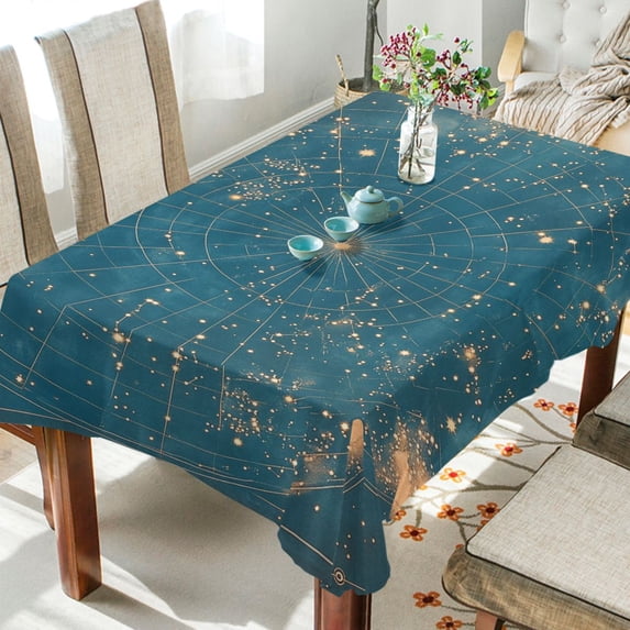 Yayeee Tablecloths for Rectangular Tables 54 x 72 inch Party Table Cover, Star Map