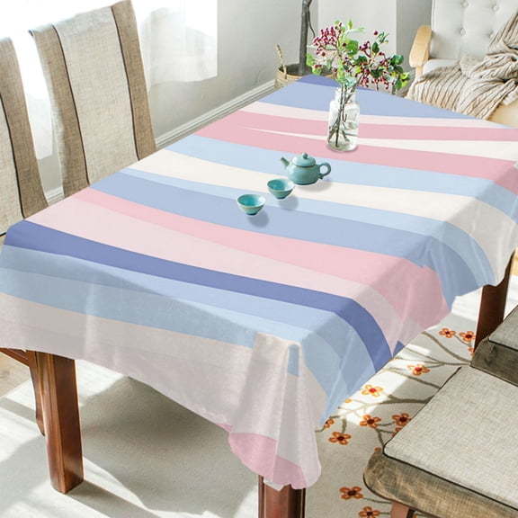 Yayeee Tablecloths 54" x 54" Rectangle Wrinkle Resistant Party Table Cover, Abstract Pink