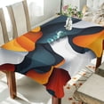 thumbnail image 1 of Yayeee Tablecloths 54" x 54" Rectangle Wrinkle Resistant Party Table Cover, Abstract Wavy, 1 of 8