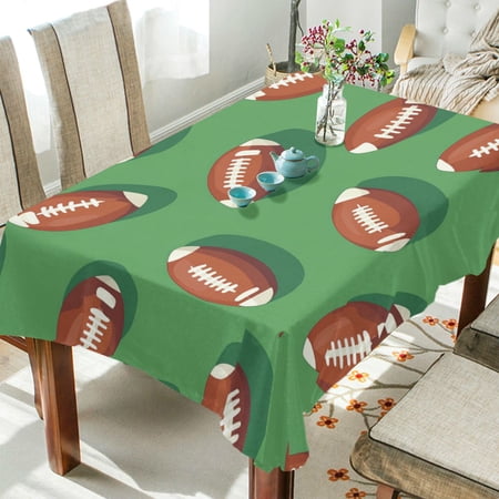Yayeee Tablecloths 54" x 54" Rectangle Wrinkle Resistant Party Table Cover, American Footballs