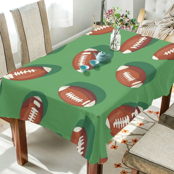 Yayeee Tablecloths 54" x 54" Rectangle Wrinkle Resistant Party Table Cover, American Footballs