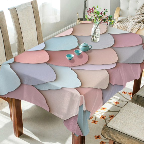 Yayeee Tablecloths 54" x 54" Rectangle Wrinkle Resistant Party Table Cover, Art Pattern