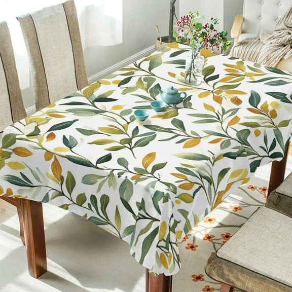 Yayeee Tablecloths 54" x 54" Rectangle Wrinkle Resistant Party Table Cover, Autumn Greenery