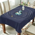thumbnail image 1 of Yayeee Tablecloths 54" x 54" Rectangle Wrinkle Resistant Party Table Cover, Beige Cat Planet, 1 of 8