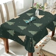 thumbnail image 1 of Yayeee Tablecloths 54" x 54" Rectangle Wrinkle Resistant Party Table Cover, Beige Christmas Trees, 1 of 8