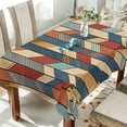 thumbnail image 1 of Yayeee Tablecloths 54" x 54" Rectangle Wrinkle Resistant Party Table Cover, Beige Geometric, 1 of 8