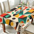 thumbnail image 1 of Yayeee Tablecloths 54" x 54" Rectangle Wrinkle Resistant Party Table Cover, Beige Geometric, 1 of 8