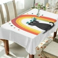 thumbnail image 1 of Yayeee Tablecloths 54" x 54" Rectangle Wrinkle Resistant Party Table Cover, Black Cat Rainbow, 1 of 8