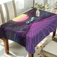 thumbnail image 1 of Yayeee Tablecloths 54" x 54" Rectangle Wrinkle Resistant Party Table Cover, Black Neon Road, 1 of 8