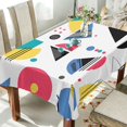 thumbnail image 1 of Yayeee Tablecloths 54" x 54" Rectangle Wrinkle Resistant Party Table Cover, Black Retro Pattern, 1 of 8