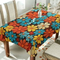 Yayeee Tablecloths 54" x 54" Rectangle Wrinkle Resistant Party Table Cover, Blooming Flowers