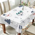 thumbnail image 1 of Yayeee Tablecloths 54" x 54" Rectangle Wrinkle Resistant Party Table Cover, Blue Cartoon Snowmen, 1 of 8