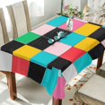 thumbnail image 1 of Yayeee Tablecloths 54" x 54" Rectangle Wrinkle Resistant Party Table Cover, Blue Checkered Pattern, 1 of 8