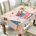 thumbnail image 1 of Yayeee Tablecloths 54" x 54" Rectangle Wrinkle Resistant Party Table Cover, Blue Christmas Santa, 1 of 8