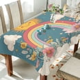 thumbnail image 1 of Yayeee Tablecloths 54" x 54" Rectangle Wrinkle Resistant Party Table Cover, Blue Rainbow, 1 of 8