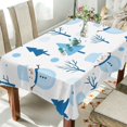 thumbnail image 1 of Yayeee Tablecloths 54" x 54" Rectangle Wrinkle Resistant Party Table Cover, Blue Simple Cartoon Snowmen, 1 of 8