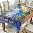 thumbnail image 1 of Yayeee Tablecloths 54" x 54" Rectangle Wrinkle Resistant Party Table Cover, Blue Window, 1 of 8