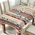 thumbnail image 1 of Yayeee Tablecloths 54" x 54" Rectangle Wrinkle Resistant Party Table Cover, Brown Abstract Dots, 1 of 8