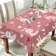 thumbnail image 1 of Yayeee Tablecloths 54" x 54" Rectangle Wrinkle Resistant Party Table Cover, Bunny Love Blooms, 1 of 8