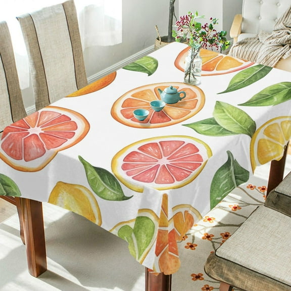 Yayeee Tablecloths 54" x 54" Rectangle Wrinkle Resistant Party Table Cover, Candy Orange