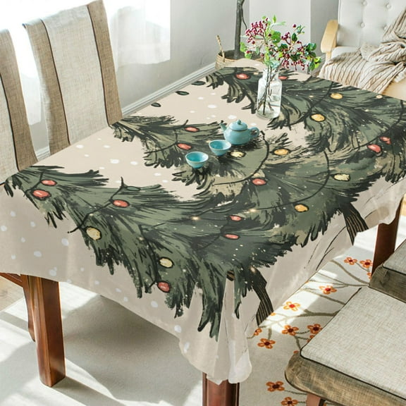 Yayeee Tablecloths 54" x 54" Rectangle Wrinkle Resistant Party Table Cover, Christmas Stars