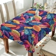 thumbnail image 1 of Yayeee Tablecloths 54" x 54" Rectangle Wrinkle Resistant Party Table Cover, Colorful Art Leaves Pattern, 1 of 8