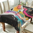 thumbnail image 1 of Yayeee Tablecloths 54" x 54" Rectangle Wrinkle Resistant Party Table Cover, Colorful Black, 1 of 8