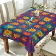 thumbnail image 1 of Yayeee Tablecloths 54" x 54" Rectangle Wrinkle Resistant Party Table Cover, Colorful Checkered Daisy, 1 of 8