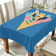 thumbnail image 1 of Yayeee Tablecloths 54" x 54" Rectangle Wrinkle Resistant Party Table Cover, Colorful Ice Cream Cat, 1 of 8