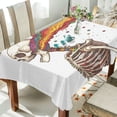thumbnail image 1 of Yayeee Tablecloths 54" x 54" Rectangle Wrinkle Resistant Party Table Cover, Colorful Skeleton, 1 of 8