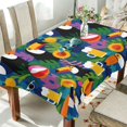 thumbnail image 1 of Yayeee Tablecloths 54" x 54" Rectangle Wrinkle Resistant Party Table Cover, Colorful Toucans Pattern, 1 of 8